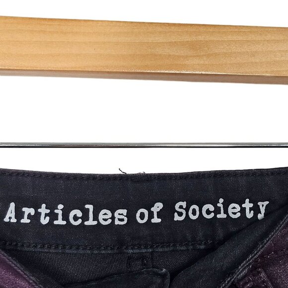 Articles Of Society Coated Skinny Jeans Sarah Release‎ Hem Baton Rouge Women 27 - Picture 5 of 8